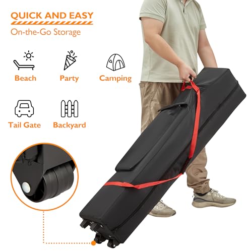 BONTEC 10x10ft Pop Up Canopy Tent, Portable Waterproof Shelter with Roller Bag O2578