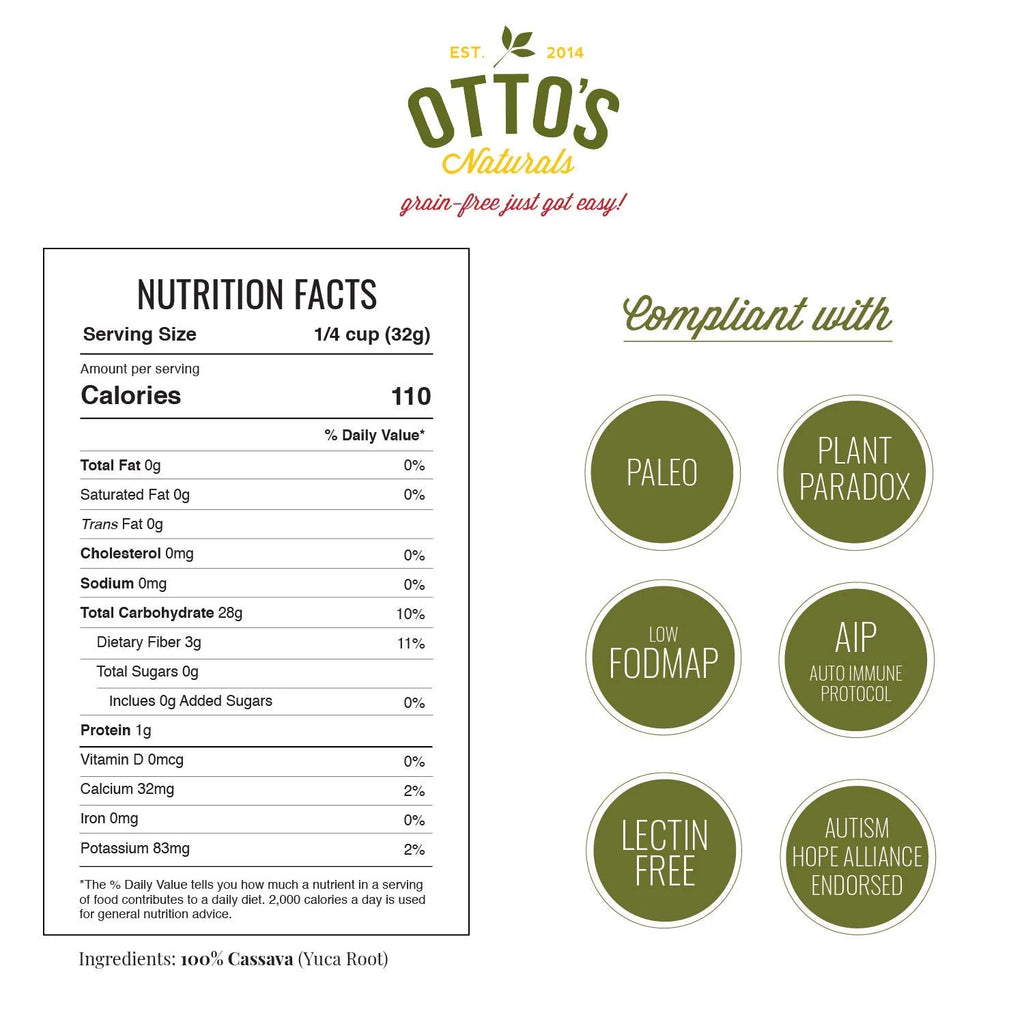 Otto's Naturals 2lb Cassava Flour, Grain-Free Baking Substitute R1071