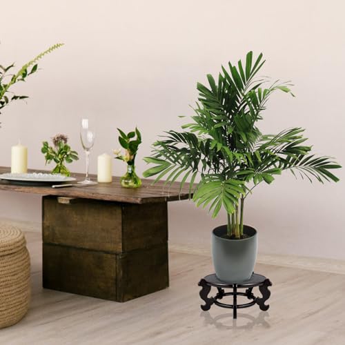 Yoiemivy 8 Inch Wooden Plant Stand Indoor Oriental Style N675