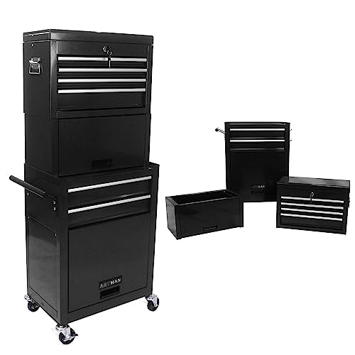 5-Drawer Rolling Tool Cart with Wheels, Black V51953