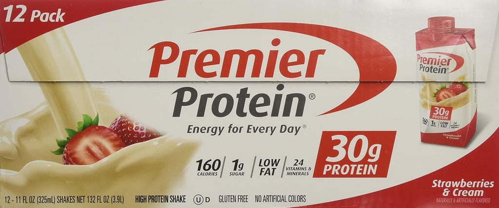 Premier Protein High Protein Shake, Strawberry Cream, 12 Pack Y56875
