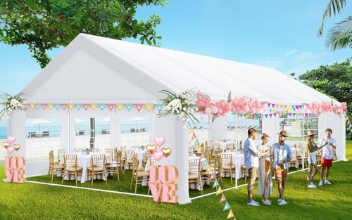 COBIZI 20x40 Party Tent Heavy Duty with Removable Sidewall, White S4012