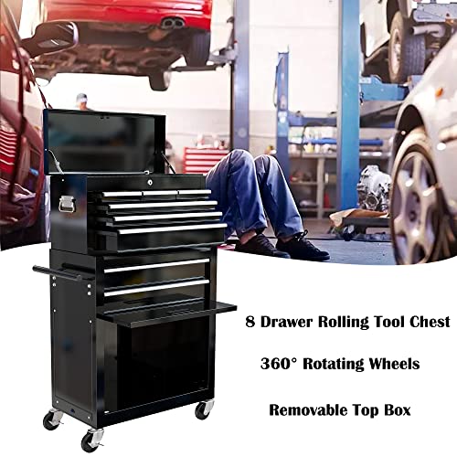 5-Drawer Rolling Tool Cart with Wheels, Black V51953