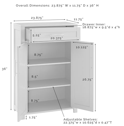 Crosley Furniture Savannah Wall Mounted Medicine Cabinet, White G910