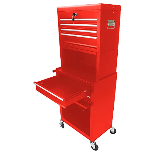 5-Drawer Rolling Tool Cart with Wheels, Black V51953