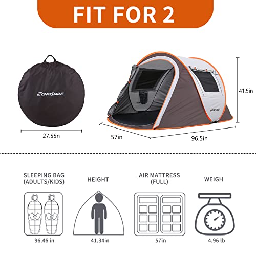 EchoSmile Instant Pop Up Tent, Water Resistant, Portable with Carry Bag E656