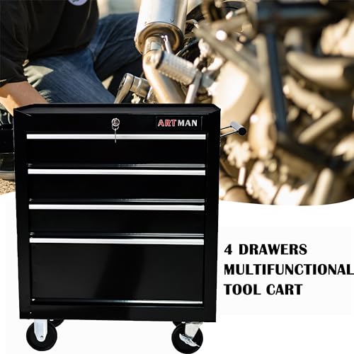 5-Drawer Rolling Tool Cart with Wheels, Black V51953