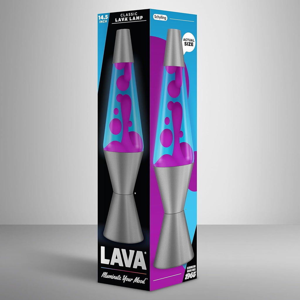 Lava® Lamp 14.5" Cosmic Wave Motion Light, Purple Wax and Blue Liquid P659144