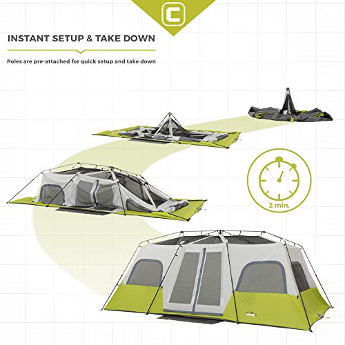 CORE Instant Cabin Tents 6 Person Family Pop Up Camping Tent R26561