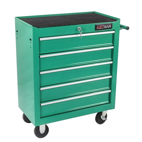 5-Drawer Rolling Tool Cart with Wheels, Black V51953