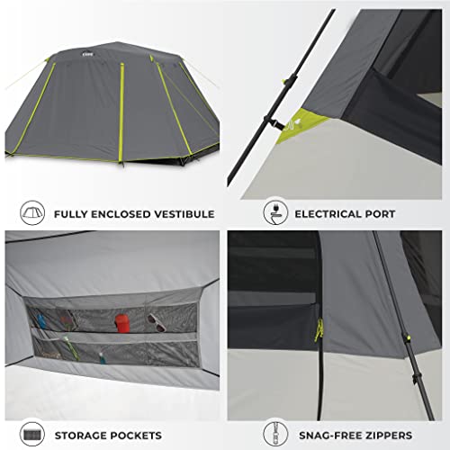 CORE Instant Cabin Tents 6 Person Family Pop Up Camping Tent R26561