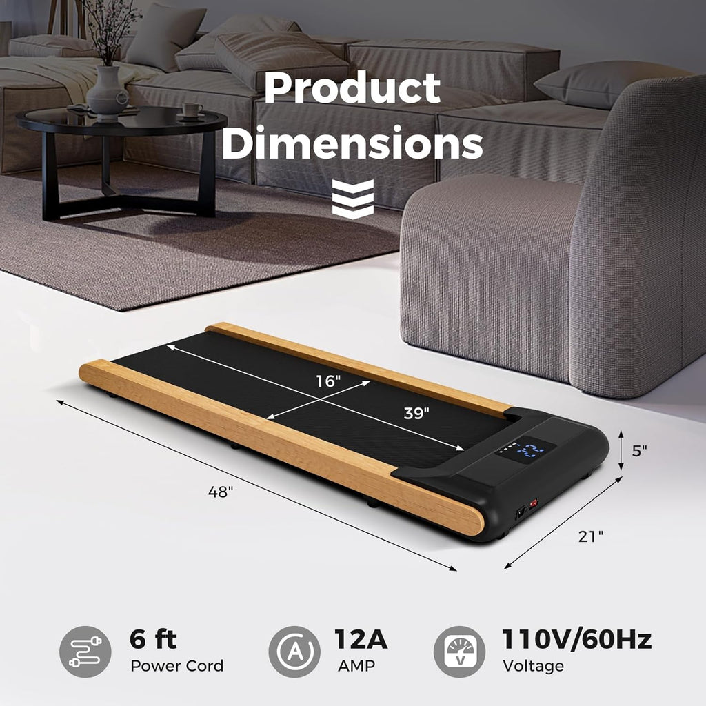 Goplus Walking Pad, Under Desk Treadmill with Remote Control and LED Display H397889