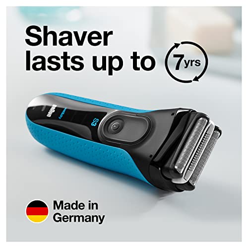 Braun Electric Series 3 Razor with Precision Trimmer, Wet & Dry, Blue/Black V4715