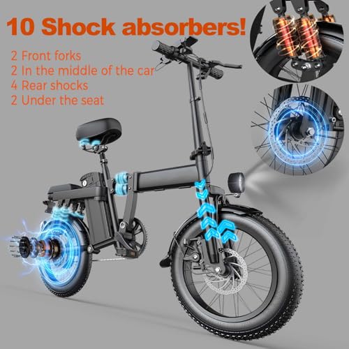 Ronson Electric Bike for Adults, 750W Motor, Foldable Fat Tire Ebike Z57486