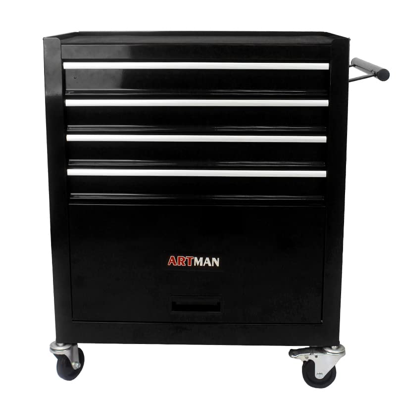 5-Drawer Rolling Tool Cart with Wheels, Black V51953