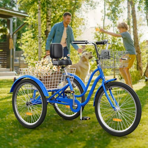 YITAHOME Adult Tricycle 26 Inch 3-Wheel Bike with Baskets N431705