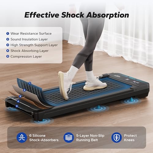 MERACH Walking Pad, 2 in 1 Under Desk Treadmill with Remote Control Q756