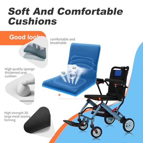 Lightweight Foldable Transport Wheelchair for Adults, 20 LBS O106677