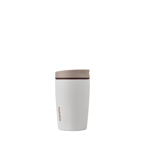 Owala SmoothSip Slider Insulated Stainless Steel Coffee Tumbler 12 oz, Purple/Pink U37182