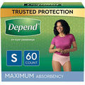 Depend FIT-FLEX Incontinence Underwear for Women, Disposable, Maximum Absorbency, Small, Blush, 90 Count
