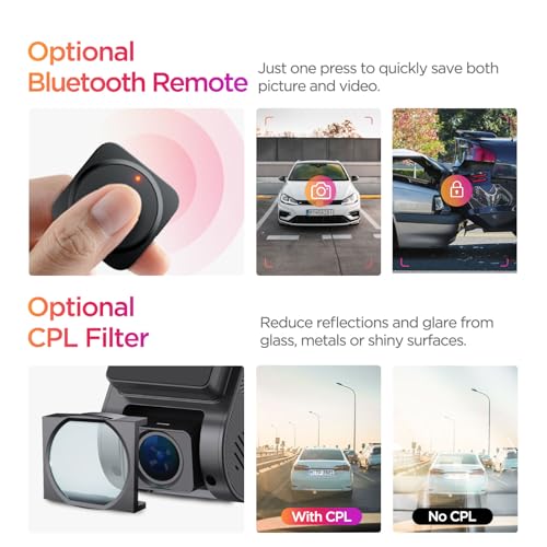 VIOFO A119 Mini 2 Dash Cam, 2K 60fps, Voice Control, 5GHz Wi-Fi GPS I72529