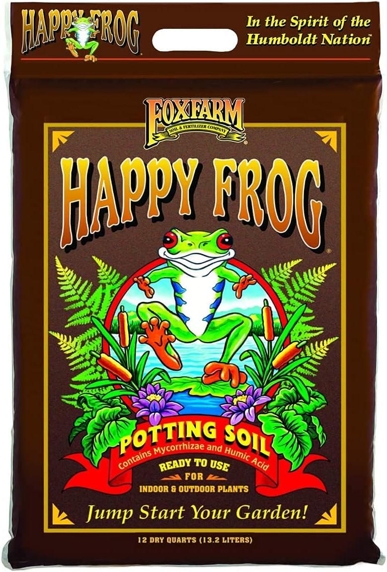 Fox Farm Ocean Forest and Happy Frog Potting Soil Organic Mix for Indoor Outdoor Plants (12 Quart, 2 Pack) Z2600