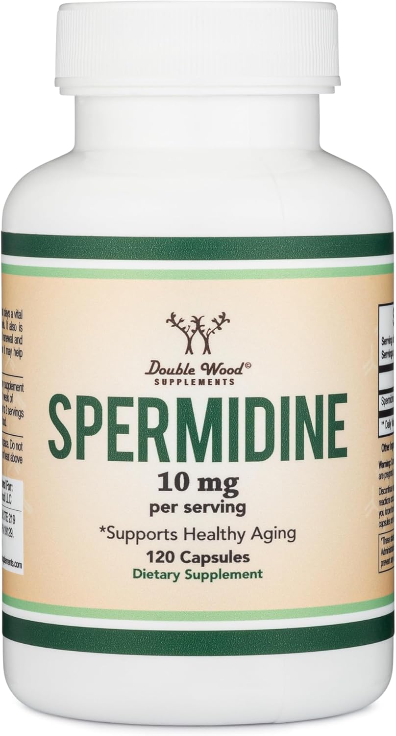 Spermidine Supplement 10mg 120 Capsules by Double Wood Z348061
