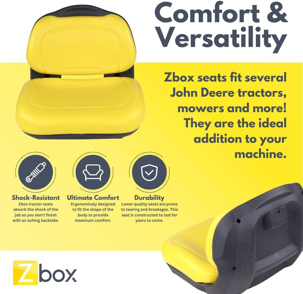 Yellow Tractor Seat AUC13500 Fits John Deere Riding Lawn Mower X2173