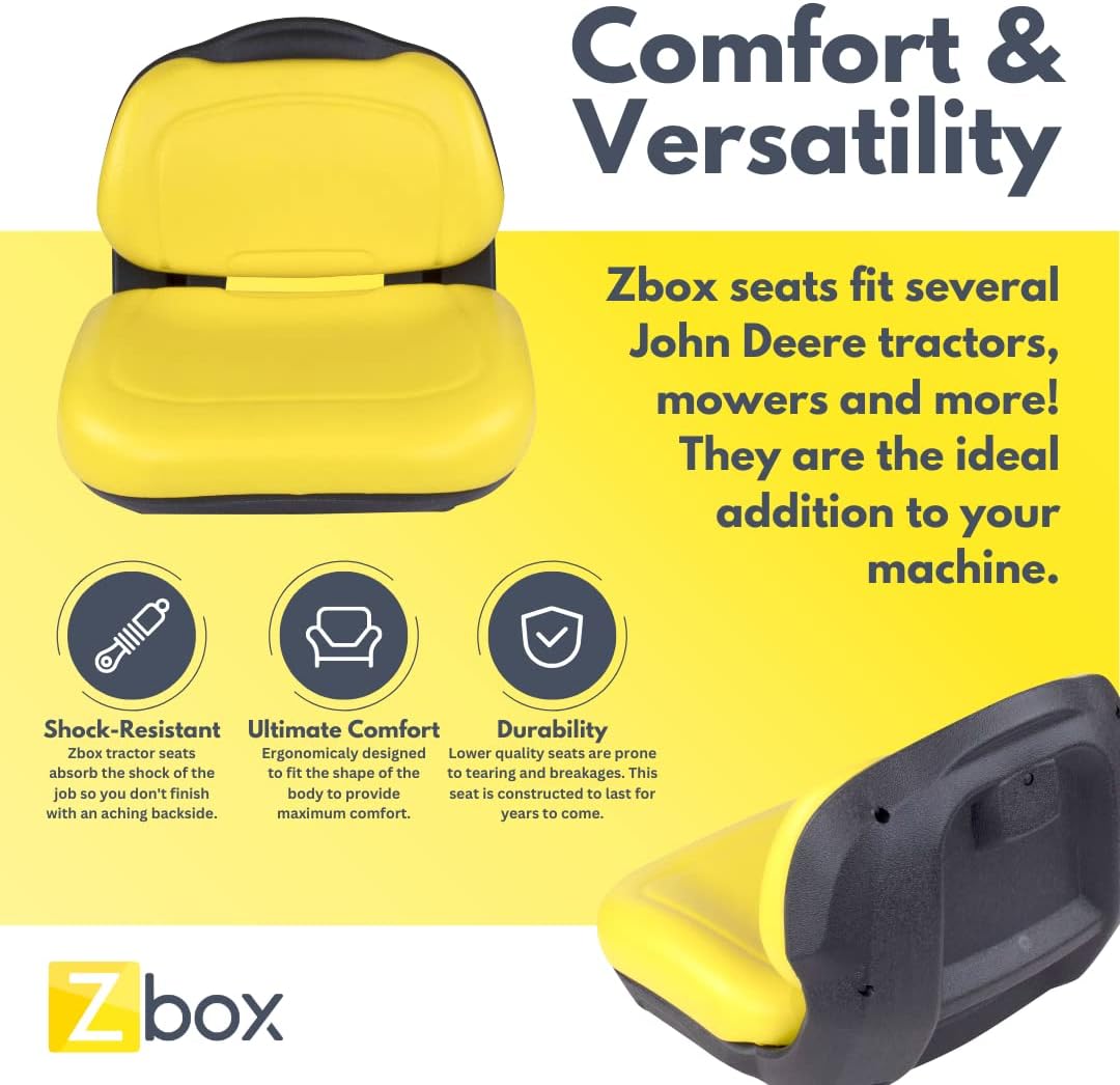 Yellow Tractor Seat AUC13500 Fits John Deere Riding Lawn Mower X2173