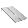 HOMCOM Wheelchair Ramp 6FT, Foldable Aluminum Threshold Ramp with Non-Slip Surface and Handle, 600lbs Weight Capacity, Suitcase Handicap Ramp for Home, Doorways, Curbs, Steps