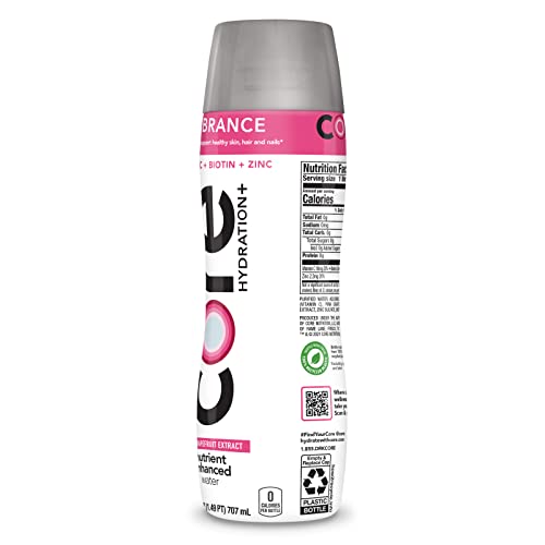 CORE Hydration+ Vibrance Pink Grapefruit Nutrient Enhanced Water, Vitamin C, Biotin & Zinc, 23.9 Fl Oz (Pack of 12) O94882