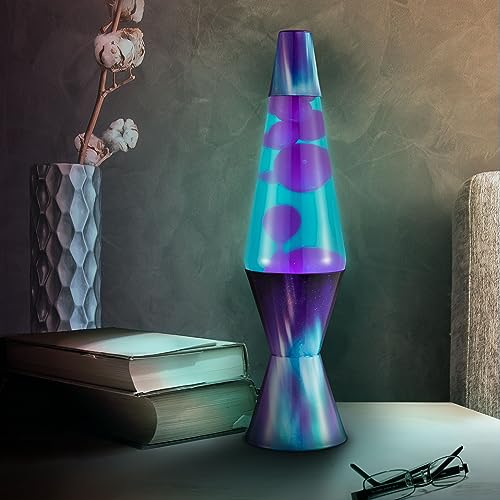 Lava® Lamp 14.5" Aurora Borealis Purple Wax Blue Liquid O161124