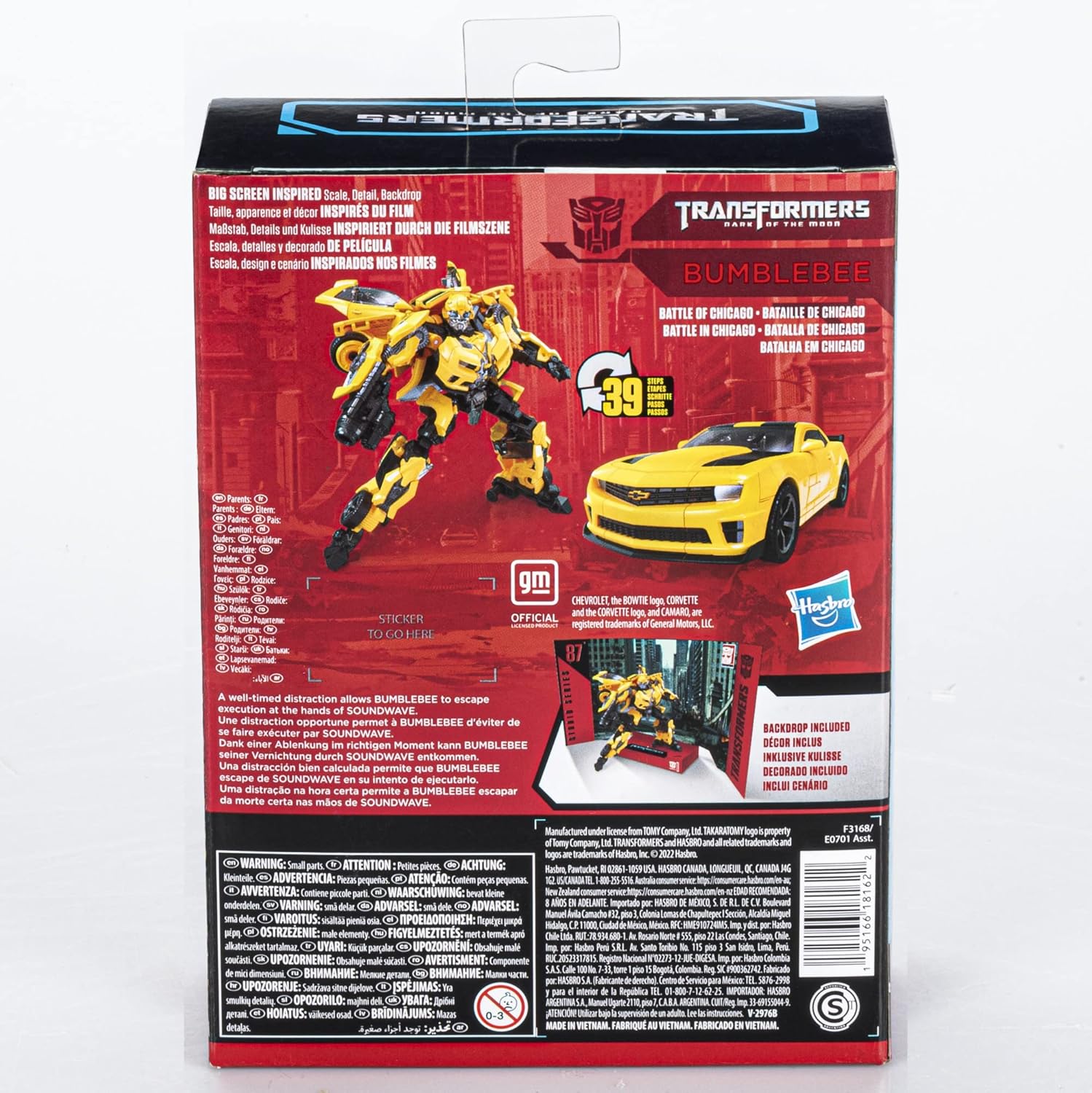 Transformers Studio Series 87 Deluxe Bumblebee Action Figure, 4.5-inch H318