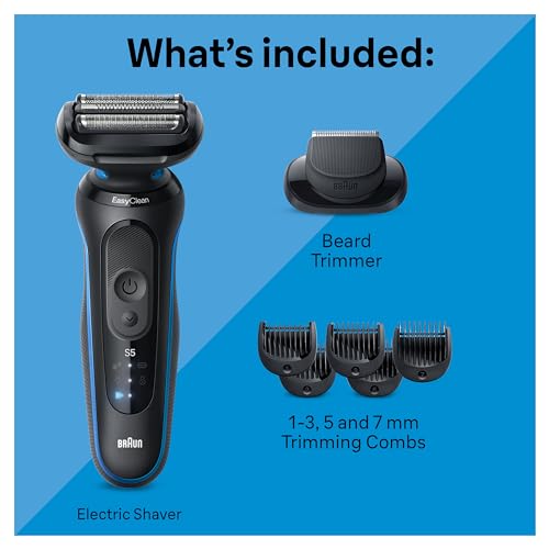 Braun Series 5 5020 Electric Razor for Men with Beard Trimmer, Wet & Dry, Black B265471