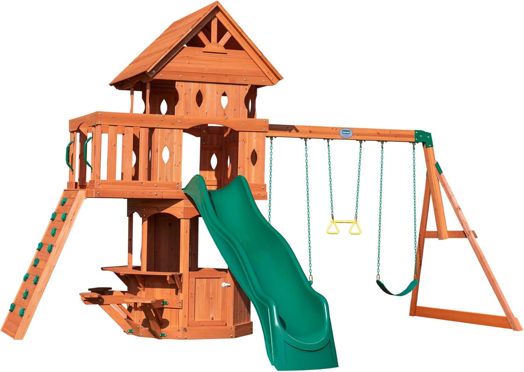 Backyard Discovery Woodland All Cedar Wood Playset Swing Set