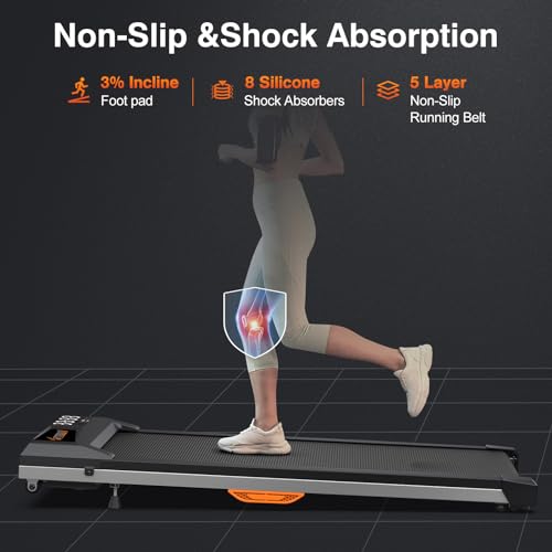 Walking Pad Under Desk Treadmill 2 in 1 Portable with Remote Control, 330lbs B560