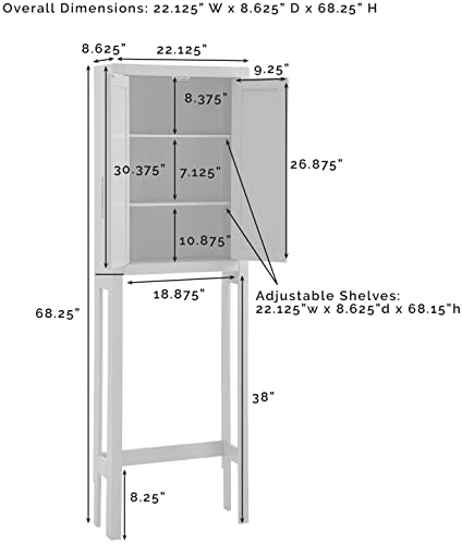 Crosley Furniture Savannah Wall Mounted Medicine Cabinet, White G910
