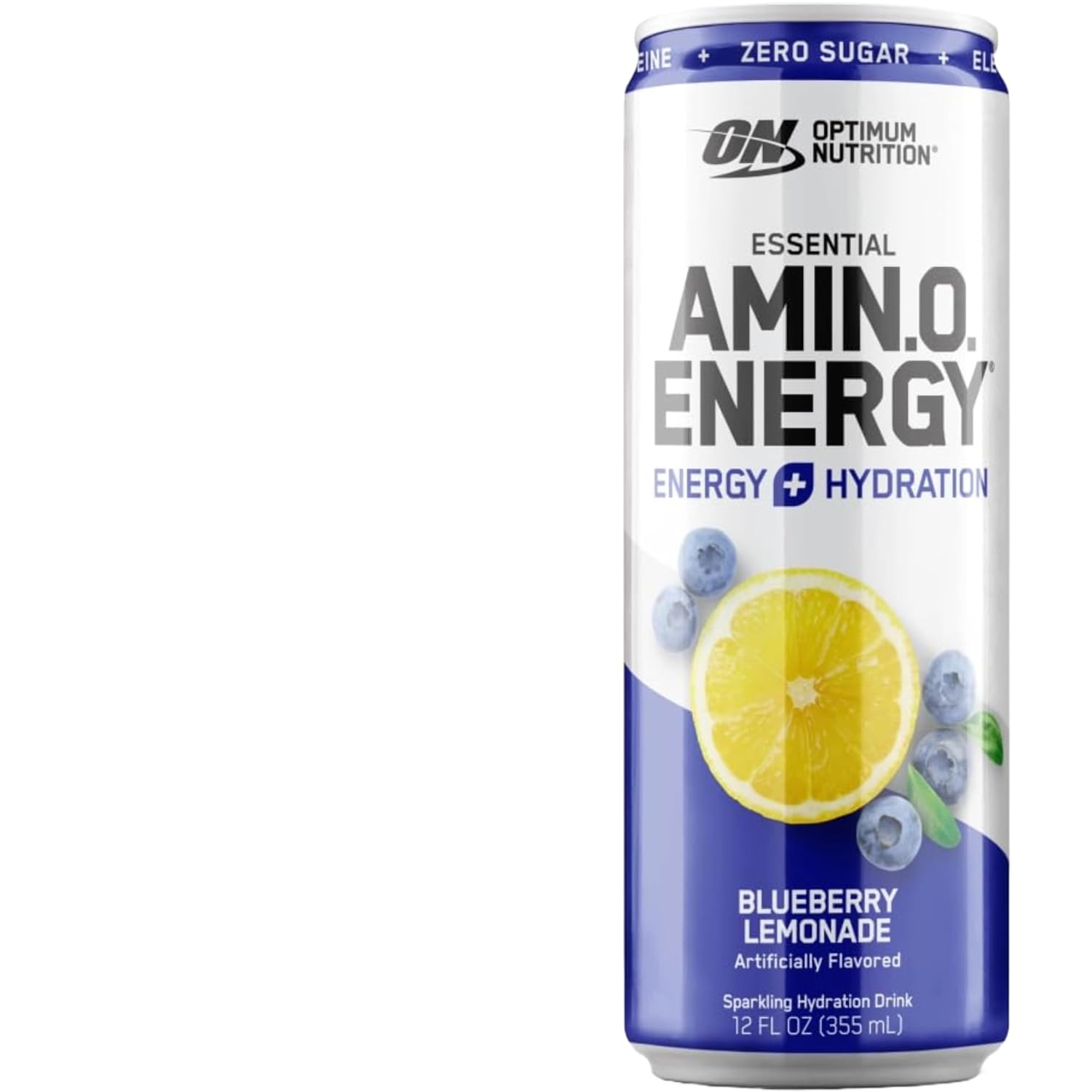 Optimum Nutrition Essential Amino Energy + Electrolytes Sparkling Hydration Drink, Blueberry Lemonade, 12 Fl Oz Pack of 7 B9028