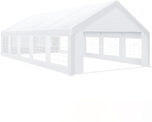 COBIZI 20x40 Party Tent Heavy Duty with Removable Sidewall, White S4012