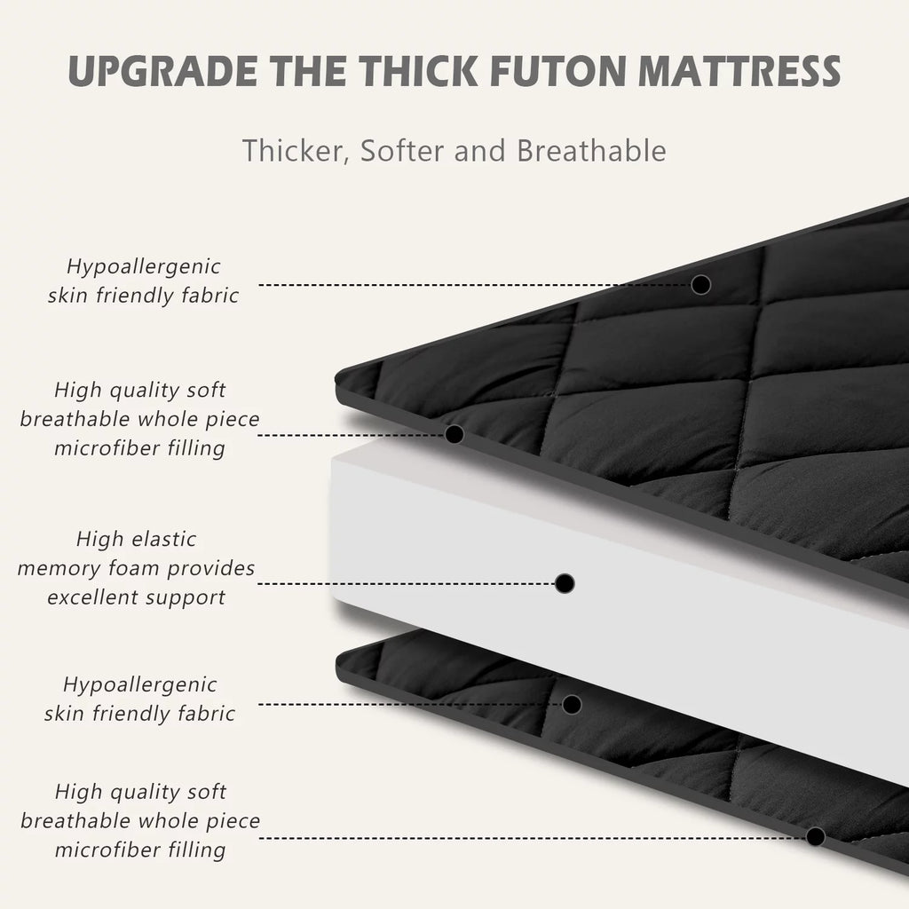 SLSY Futon Mattress, Extra Thick Padded Japanese Floor Mattress N509