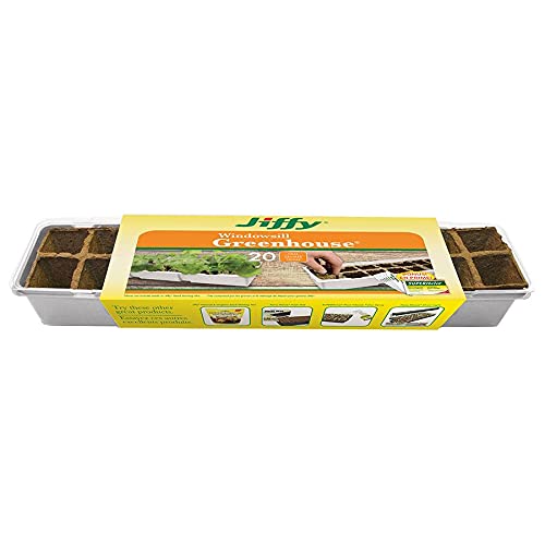 Jiffystrips Windowsill Greenhouse Biodegradable Seed Starter, 20 per Tray