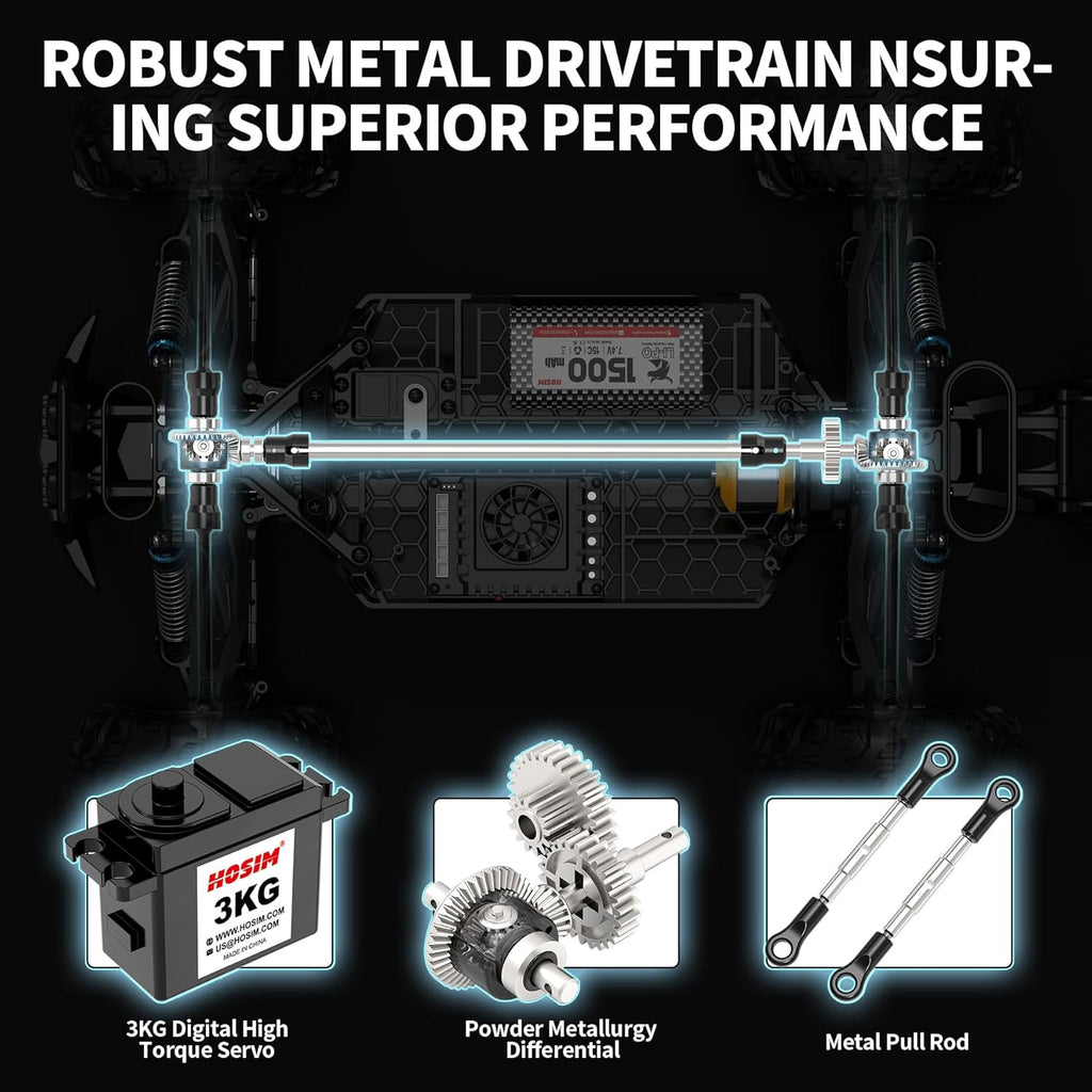 Hosim 1:10 Scale Brushless RC Car & Truck for Adults J225