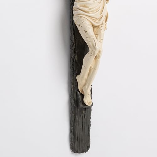 DevotedWalls 14" Hand Painted Catholic Crucifix for Wall V21624