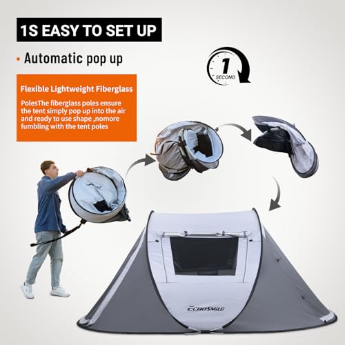 EchoSmile Instant Pop Up Tent, Water Resistant, Portable with Carry Bag E656