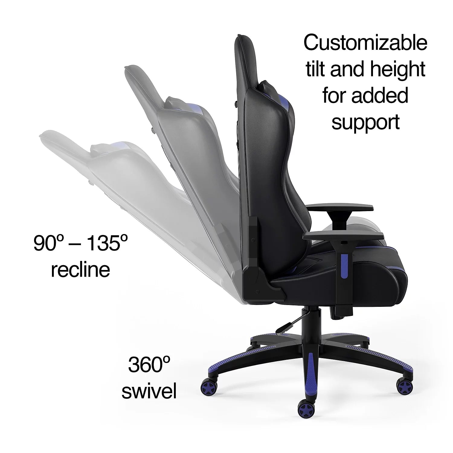Staples Vartan Gaming Chair Blue D78454