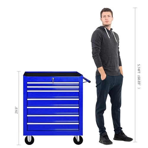 5-Drawer Rolling Tool Chest with Brake Casters, Black E95317