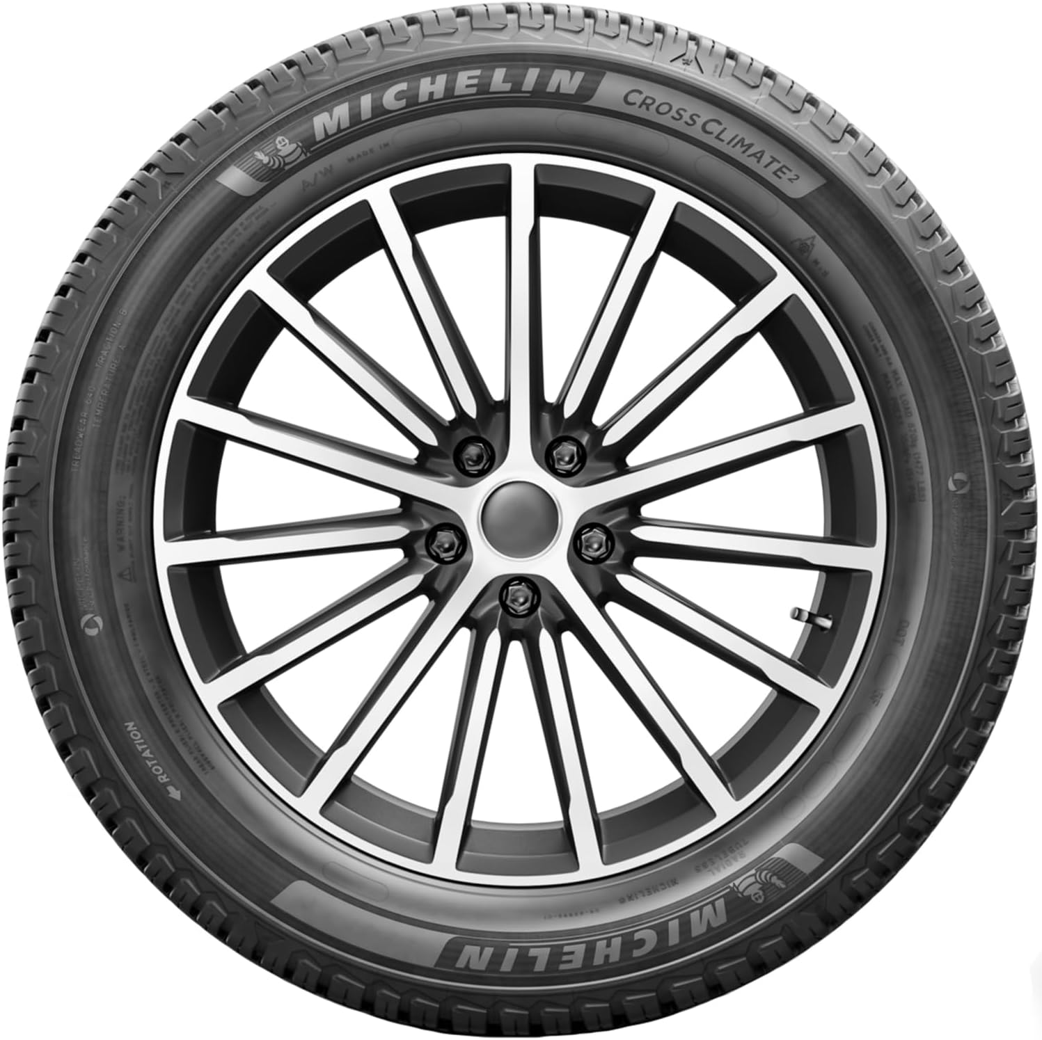 MICHELIN CrossClimate2 All-Season Radial Car Tire 215/55R16 XL 97H B890026