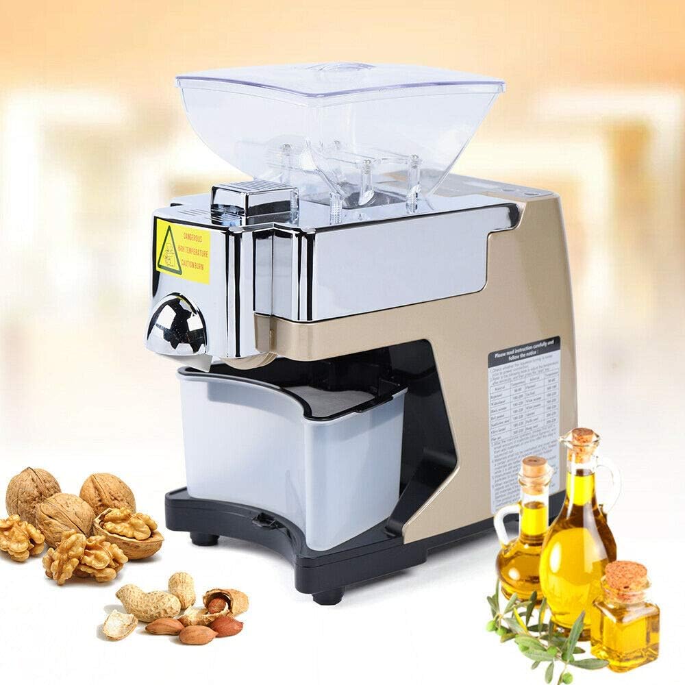 Oil Press Machine 110V 450W Stainless Steel, Hot & Cold Oil Extractor P75478