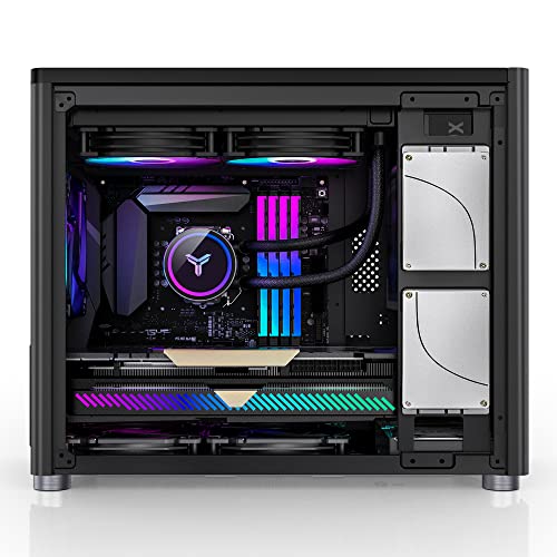 JONSBO D30 White Mini Micro ATX Tower Computer Case, Aluminum/Steel/Tempered Glass T59426