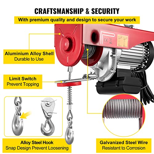 VEVOR 880LBS Electric Winch 110V with Wireless Remote Control A18997